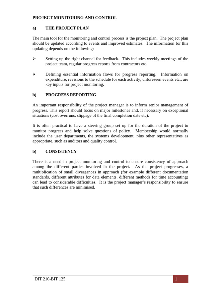 Project Monitoring and Control | PDF | Computing