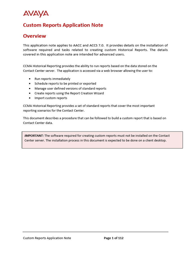 ACC 7.x CustomReport ApplicationNote | PDF | Microsoft Sql Server ...