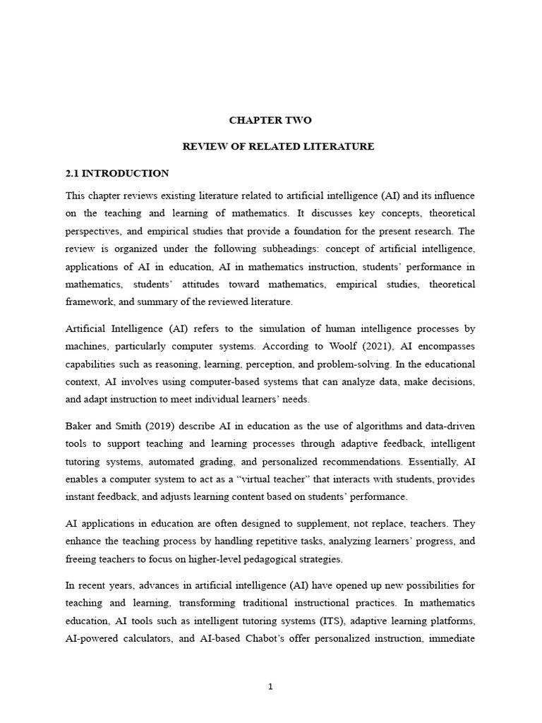 Project Edit Chapter Two | PDF