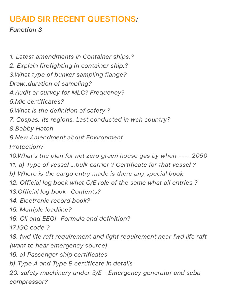 Ubaid Sir Recent Questions | PDF | Water Transport | Ships