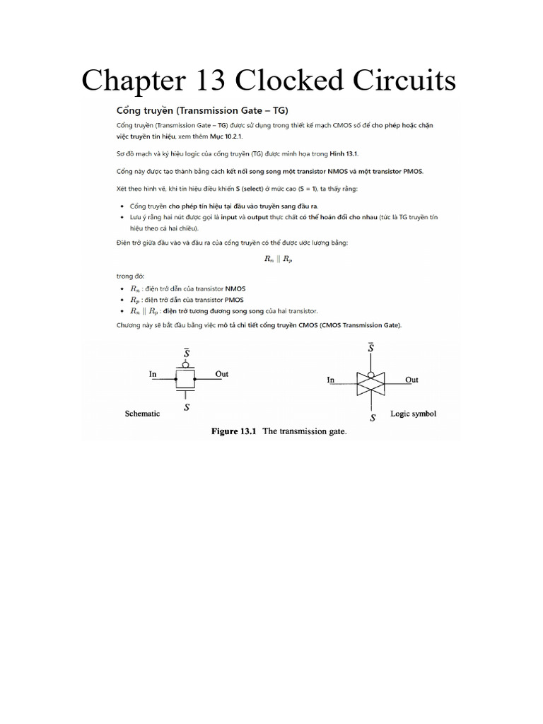 Chapter 13 Clocked Circuits | PDF