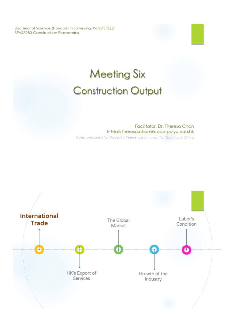 3283 - Meeting 6 - Construction Output | PDF | Economies | Business