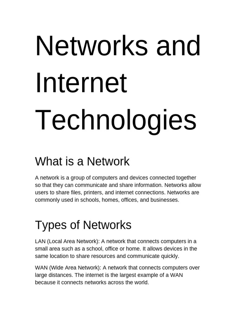 Networks Poster Information | PDF