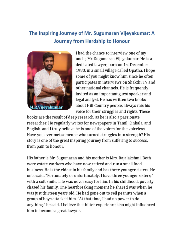 Inspiring Journey Mr Vijeyakumar-2[1] | PDF