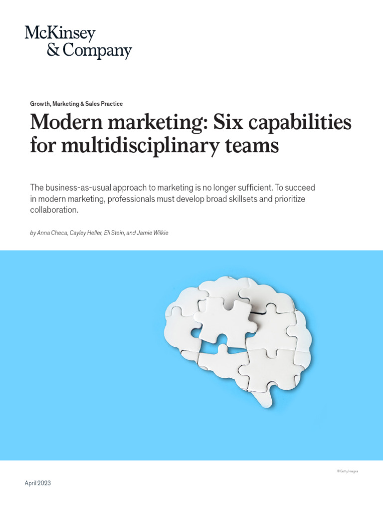 Modern Marketing Six Capabilities for Multidisciplinary Teams | PDF