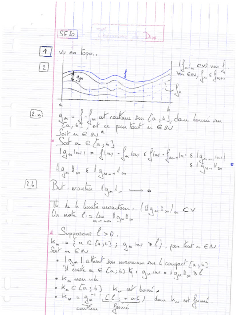 SF Théorème de Dini PDF — free download