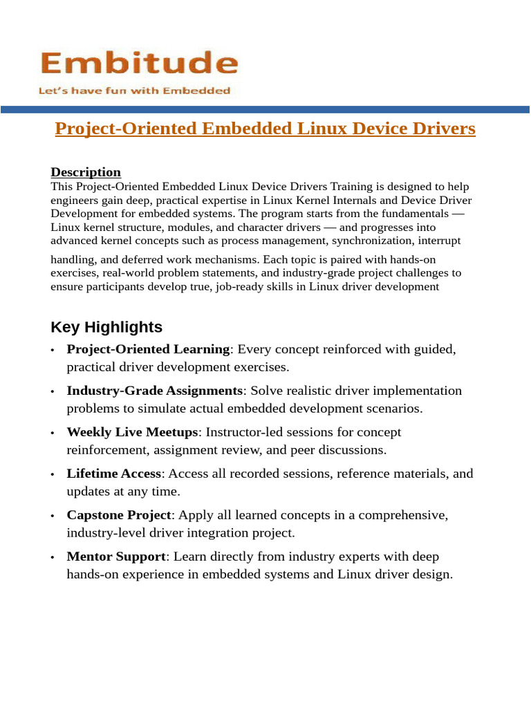 Embedded Linux Device Drivers | PDF | Kernel (Operating System) | Linux