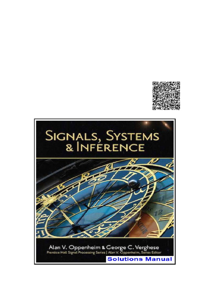 Signals Systems and Inference 1st Edition Oppenheim Solutions Manual ...
