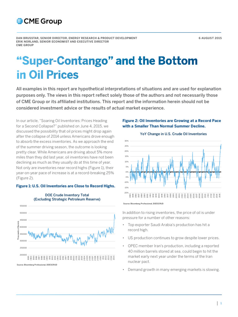 Super Contango and the Bottom in Oil Prices | PDF | West Texas ...