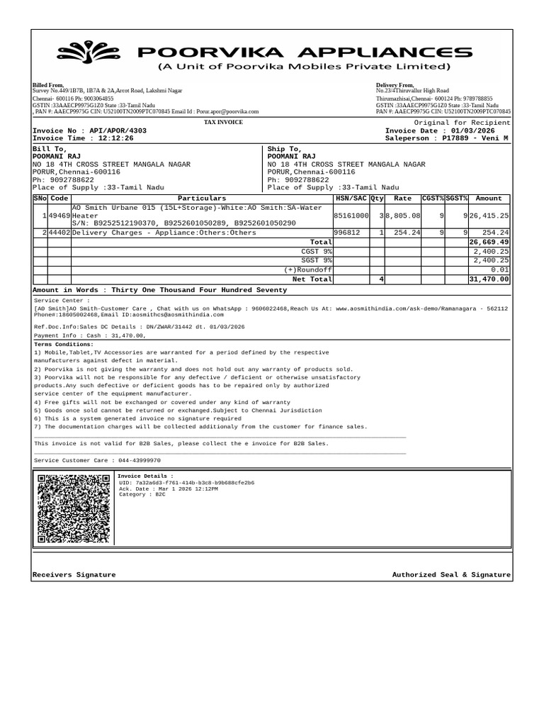 Billed From, Delivery From,: Terms Conditions | PDF | Payments