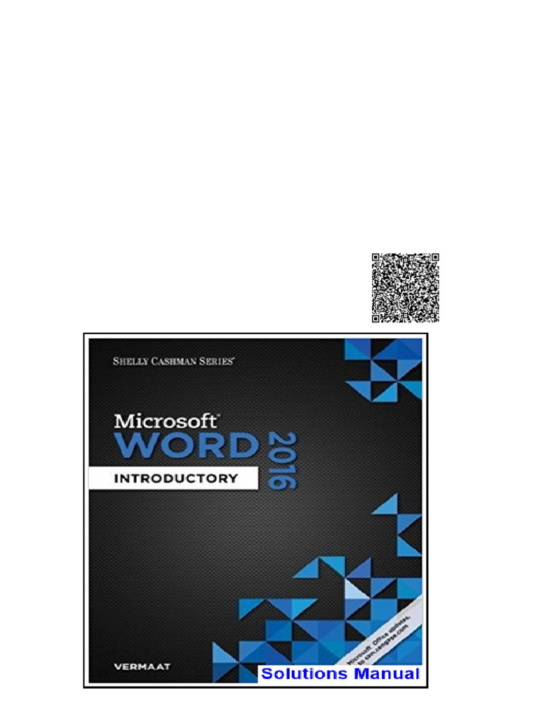 Shelly Cashman Series Microsoft Office 365 and Word 2016 Introductory ...