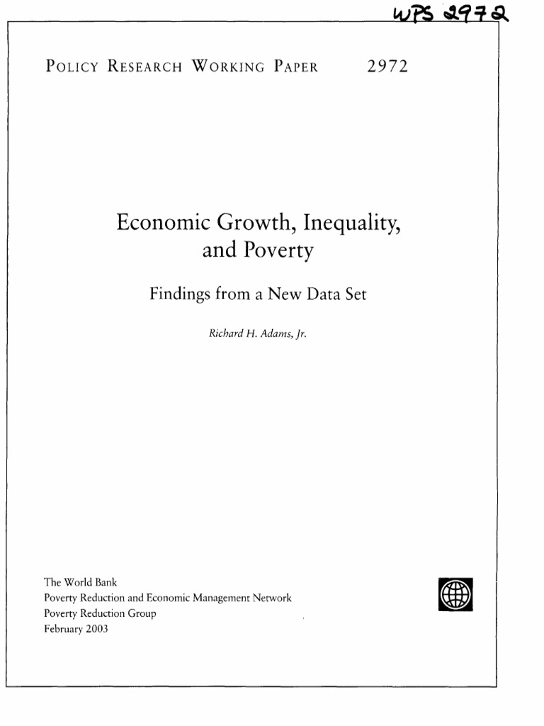 Economic Growth, Inequality and Poverty | PDF | Economic Growth ...