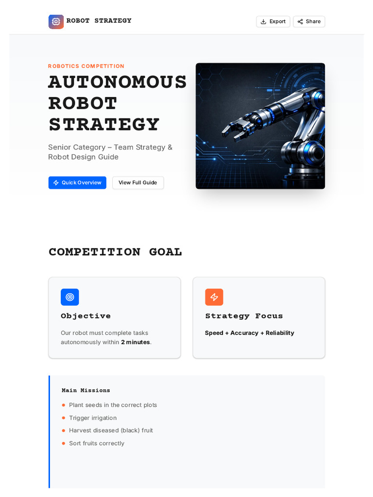 Robot Strategy Infographic Website | PDF | Robot | Robotics