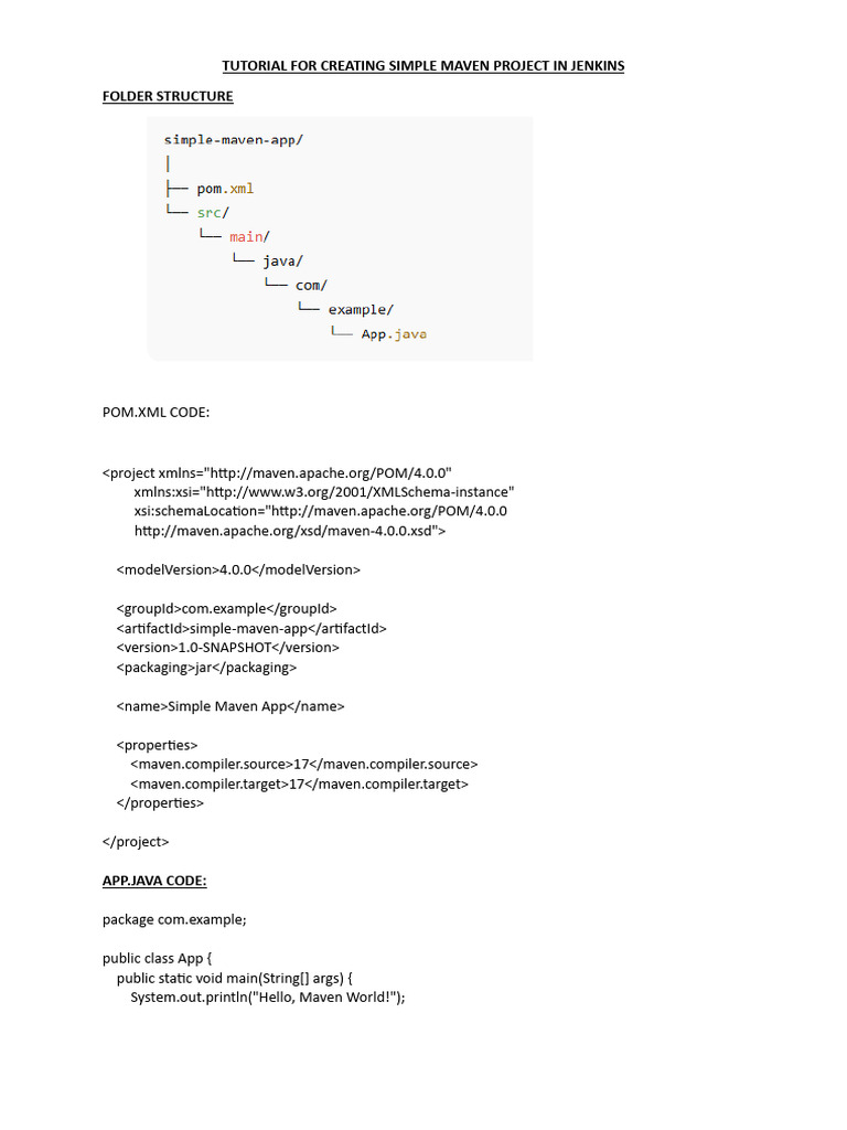 Tutorial For Maven Project | PDF