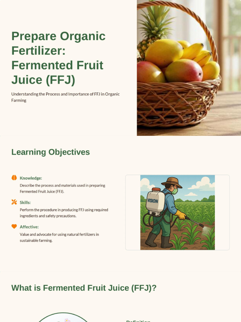 Preparing Fermented Fruit Juice (FFJ) | PDF