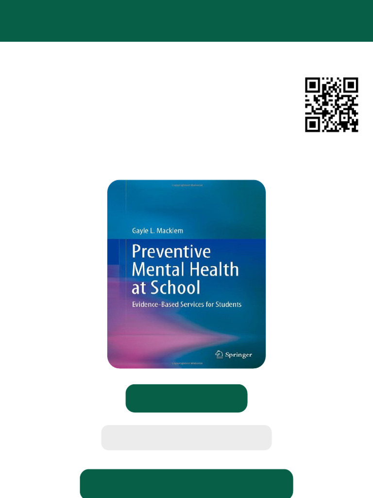 Preventive Mental Health at School Evidence Based Services For Students ...