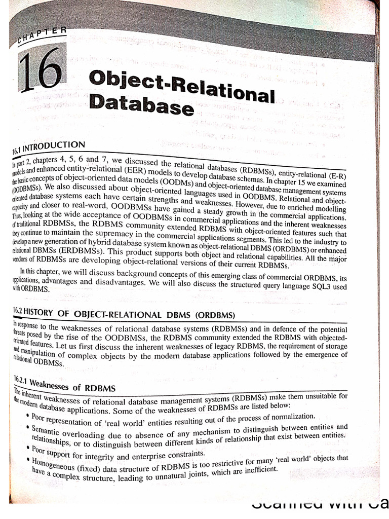 Ch 16 Object Relational Database | PDF