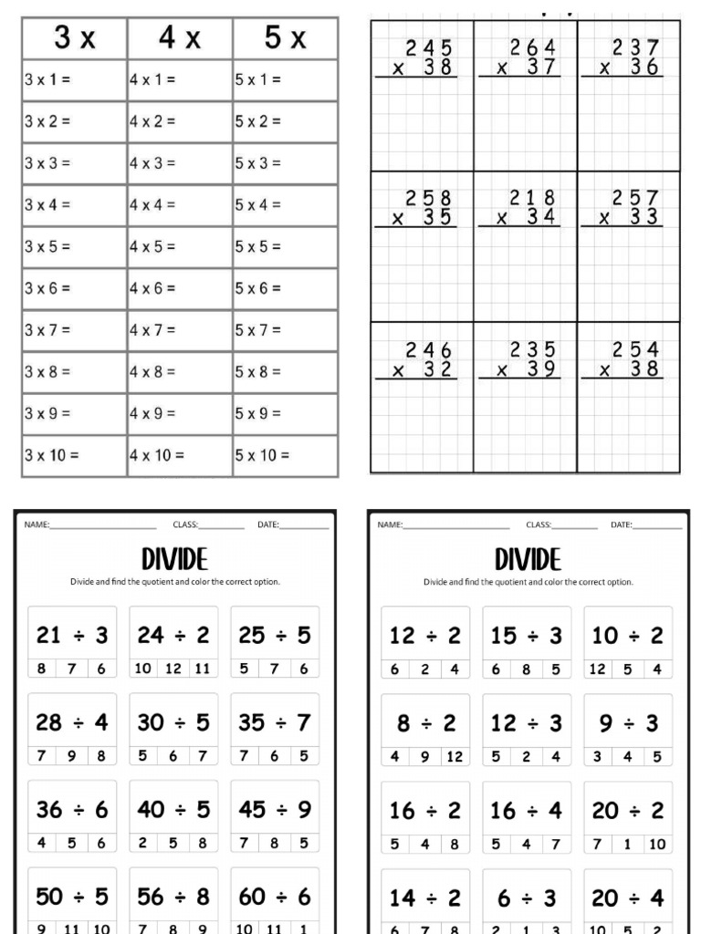 Multiplication | PDF
