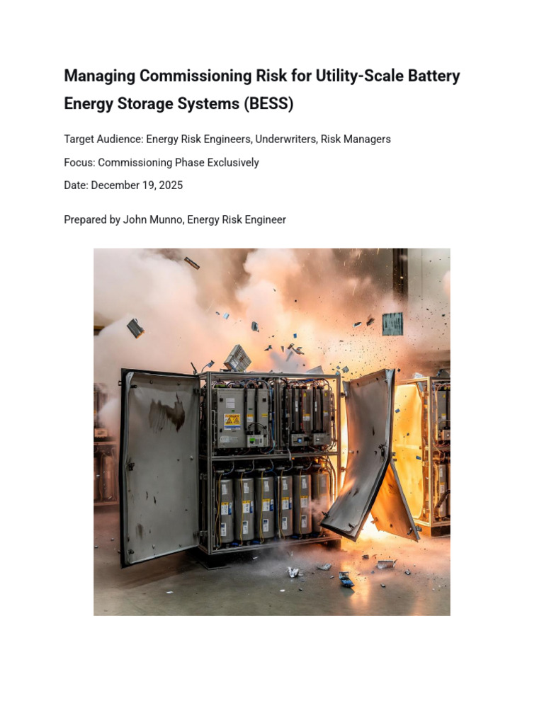 BESS - Managing Commissioning Risks | PDF | Electrical Grid | Risk ...