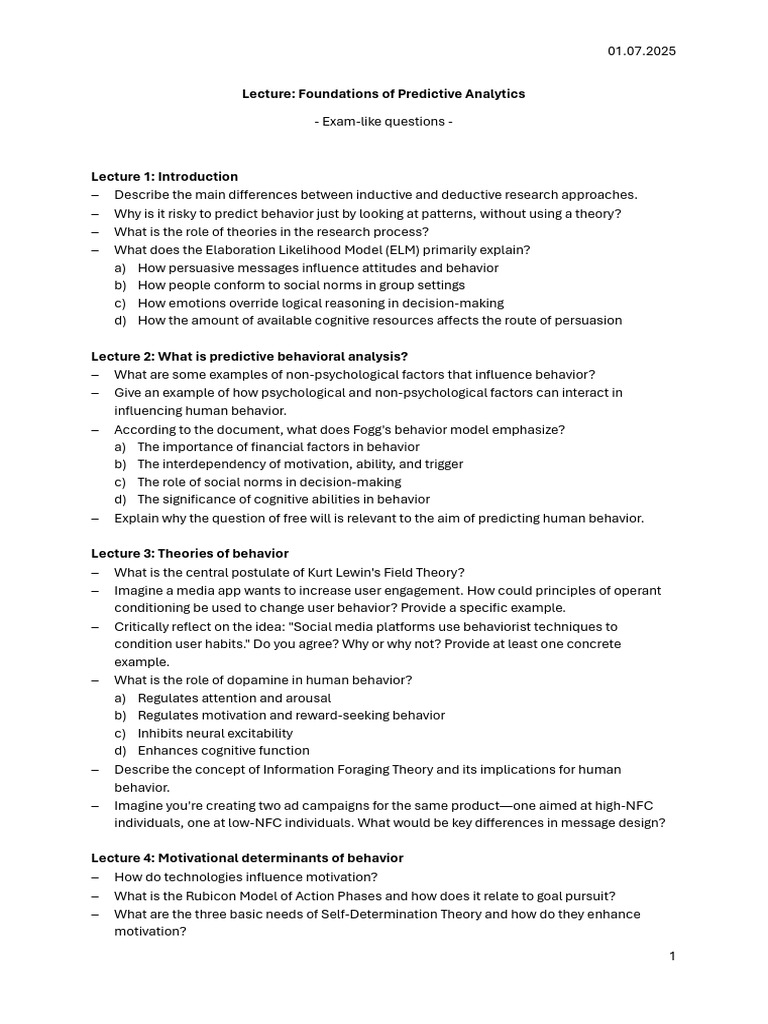 PVA Mock Exam Questions | PDF | Cognition | Information Retrieval