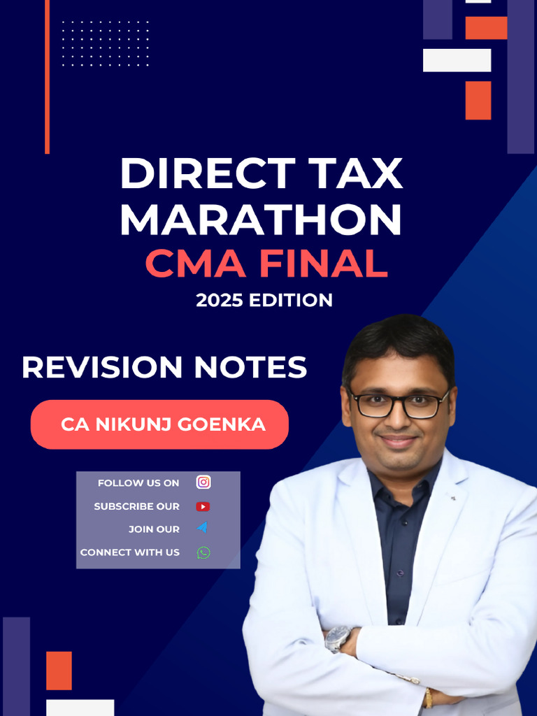 Cma Final Income Tax Marathon Notes - Nikunj Goenka | PDF | Taxes ...