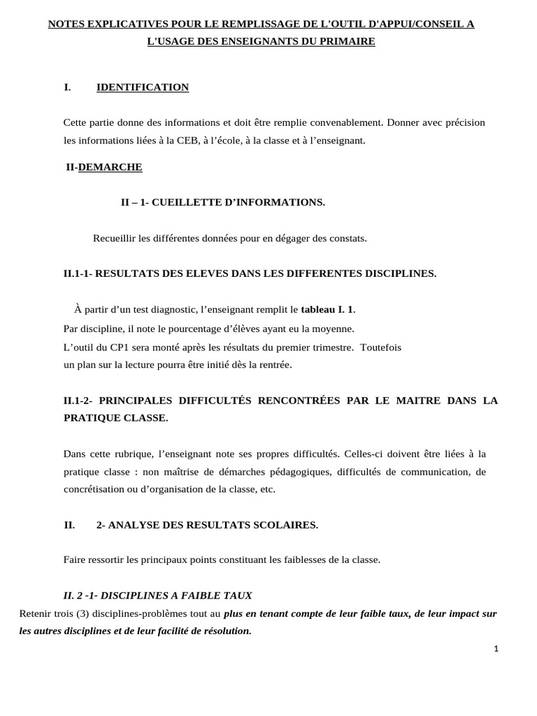 Note Explicative Du PAI Et Guide PAC | PDF | Pédagogie