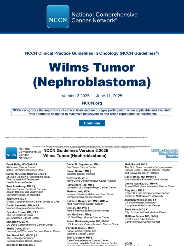 Wilms Tumor | PDF | Radiation Therapy | Medicine