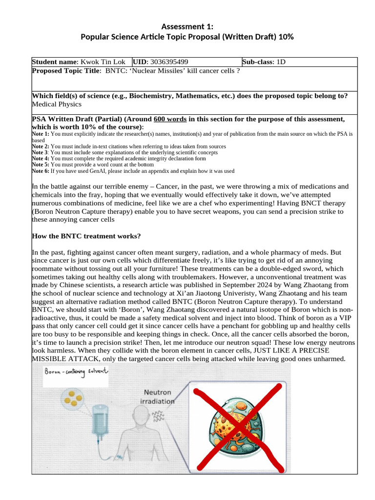 PSA Topic Proposal (Assessment) 3036395499 Kwok Tin Lok Karsten 2 | PDF ...
