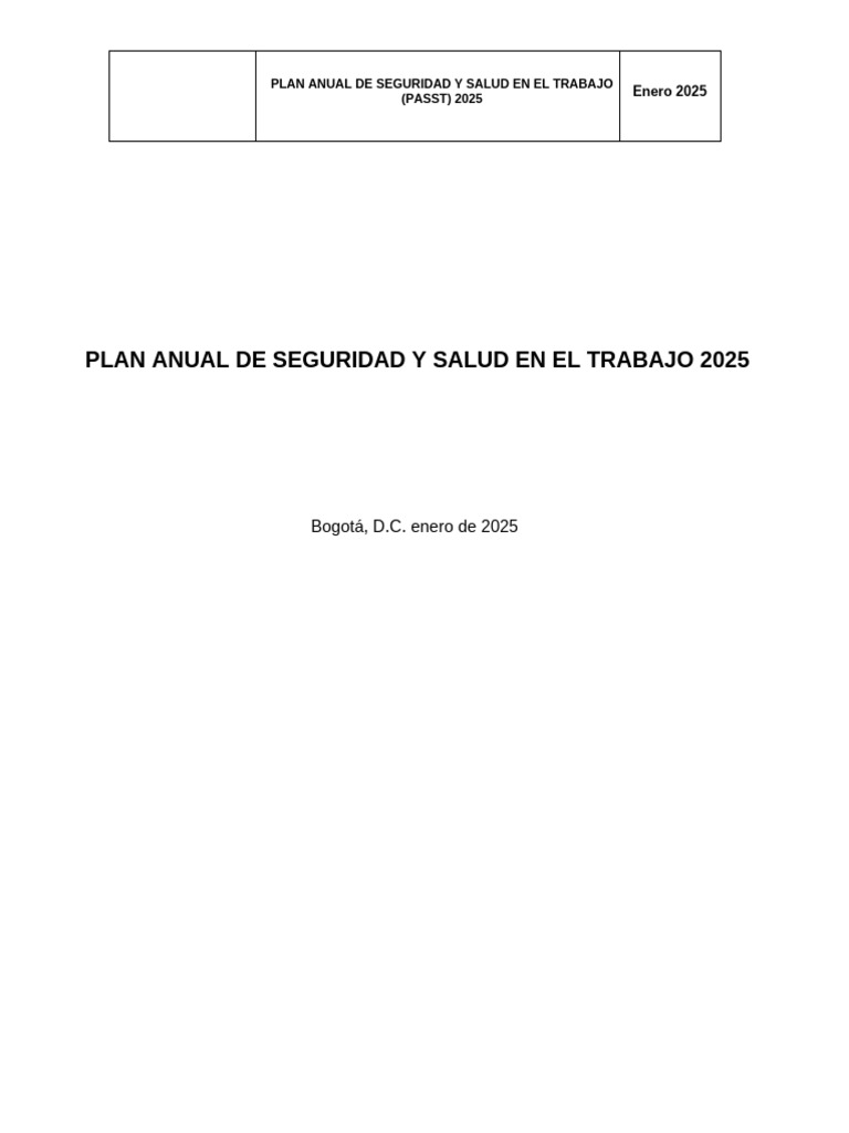 Plan Ssta Alcanel 2025 | PDF | Seguridad y salud ocupacional