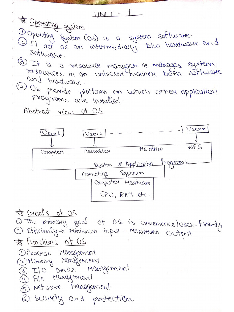 Unit - 1 Os | PDF