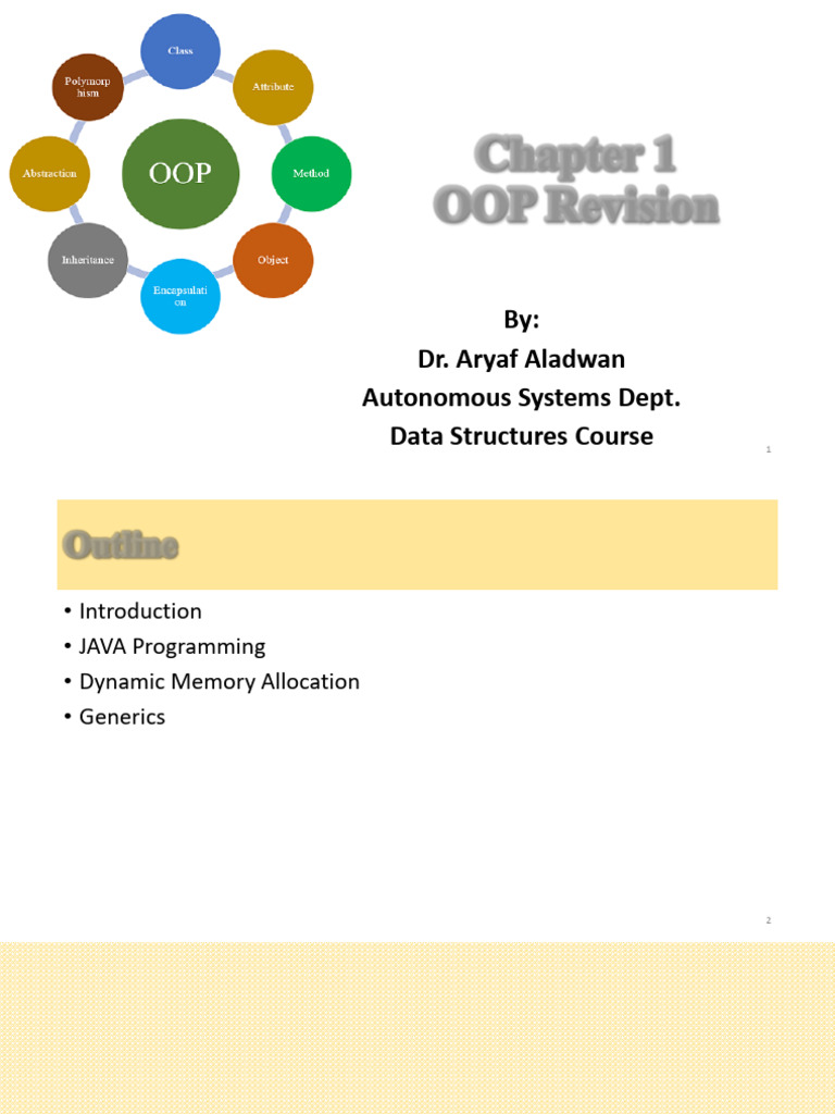 Chapter 1 - OOP Revesion | PDF | Method (Computer Programming ...