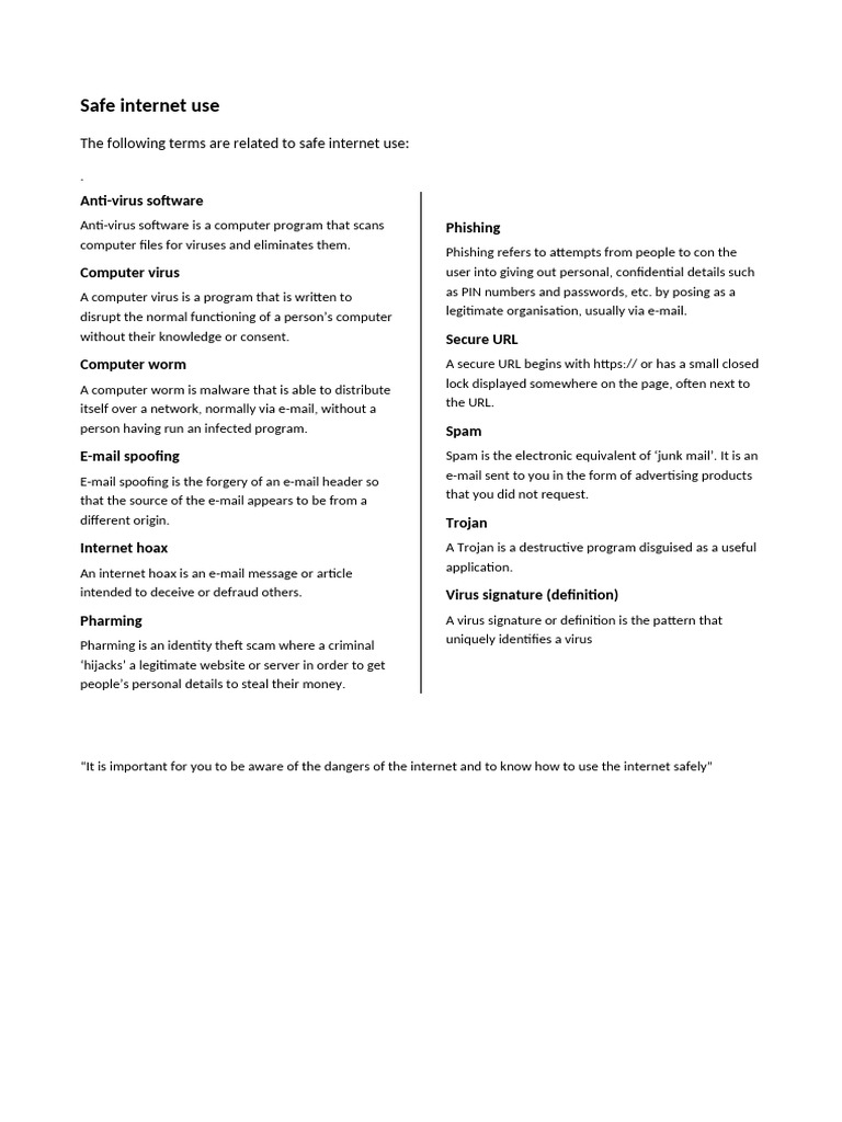 SafeInternetUse (2) | PDF
