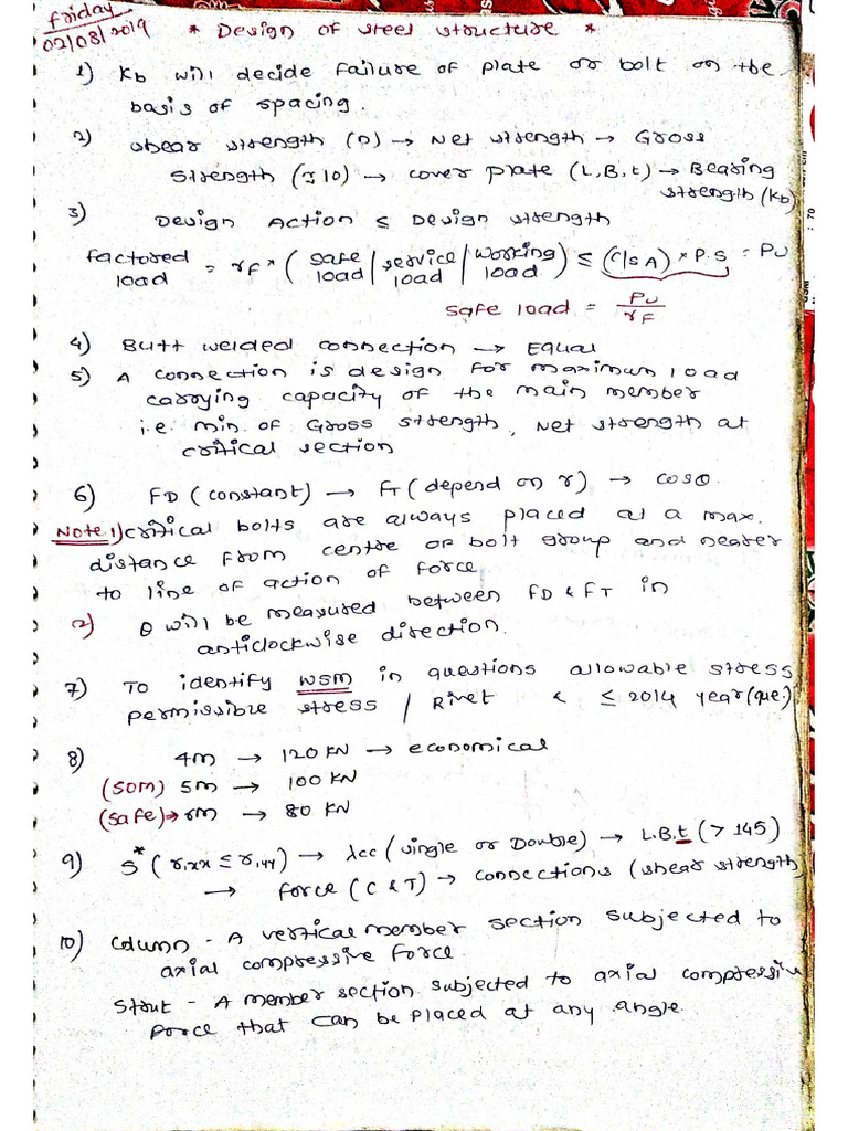 STEEL Structure Notes | PDF