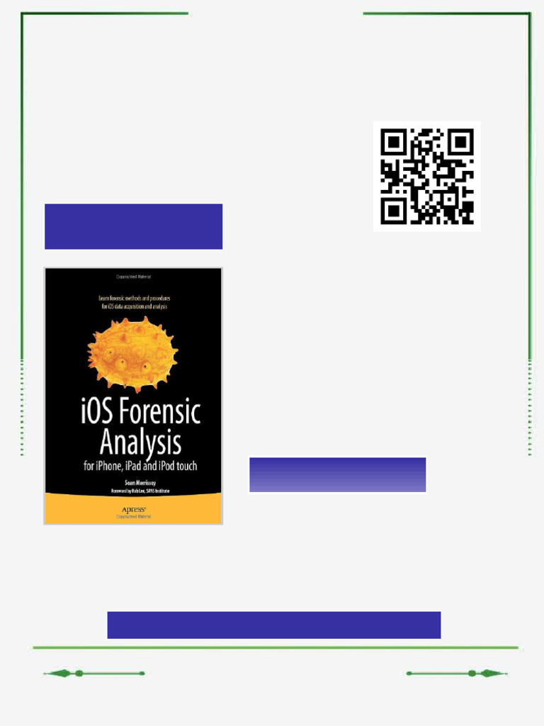 iOS Forensic Analysis For Iphone Ipad and Ipod Touch 1st Edition Sean ...