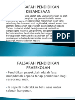 Falsafah Pendidikan Kebangsaan Prasekolah