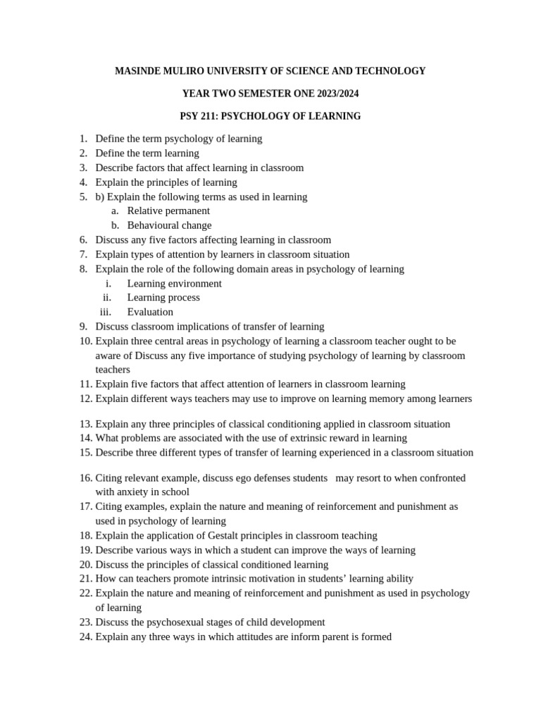 psy 211 individual paper (1) | PDF | Learning | Reinforcement