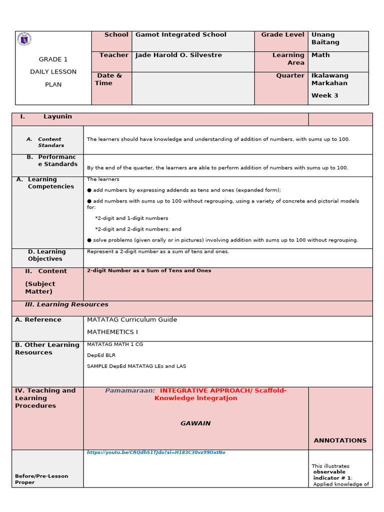GRADE 1 3RD | PDF | Learning | Curriculum