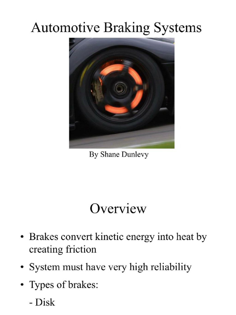 Automotive Breaking System | PDF