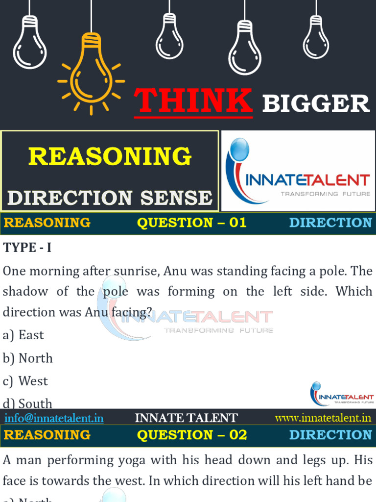Direction Sense | PDF