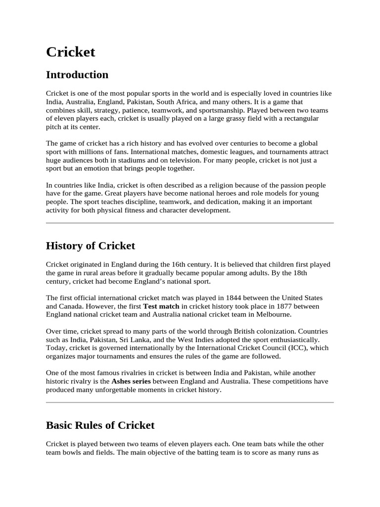Cricket | PDF | Cricket | Bowling (Cricket)