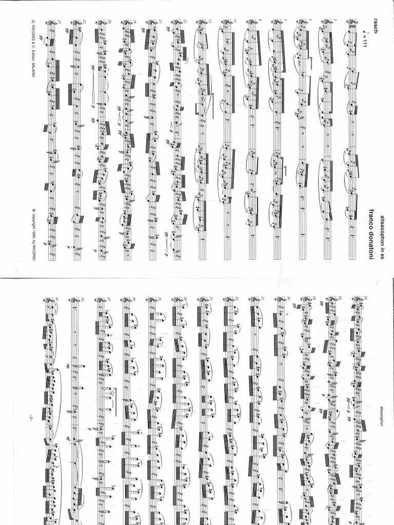 Rasch - Alto Saxophone | PDF