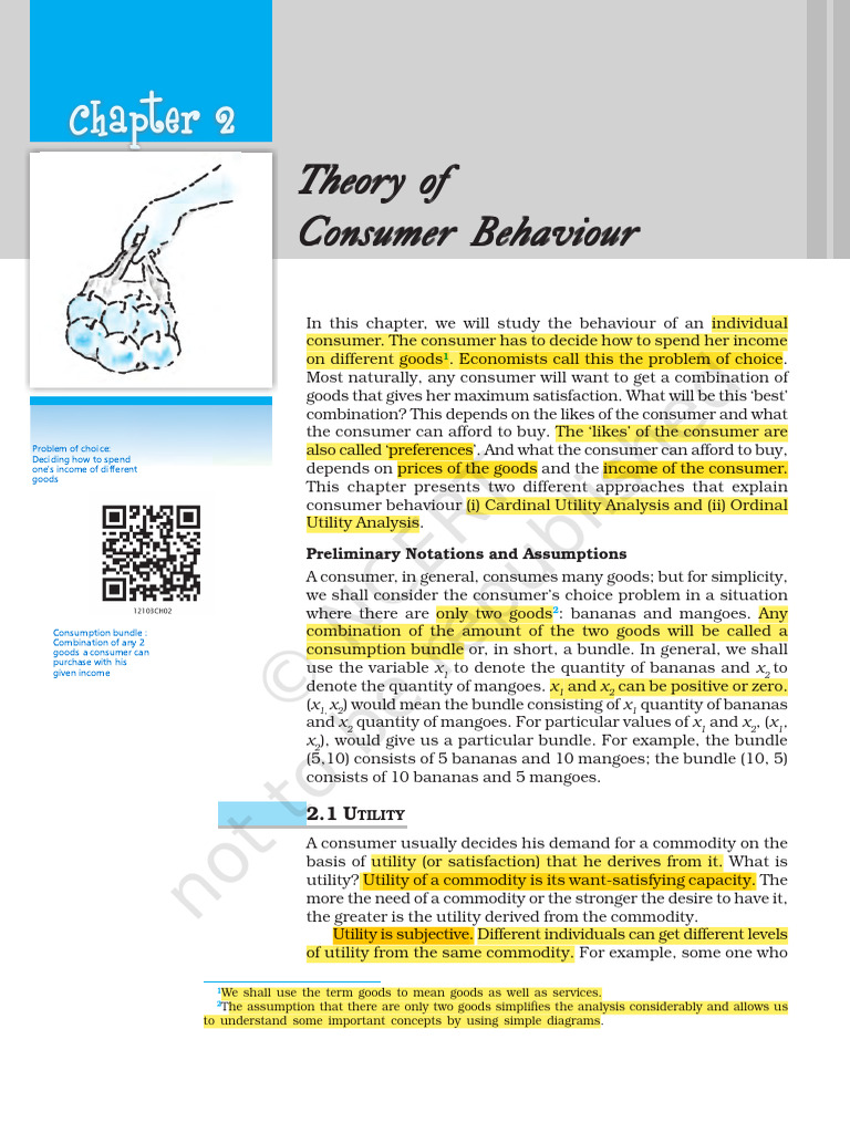 Theory of Consumer Behaviour | PDF | Demand | Utility