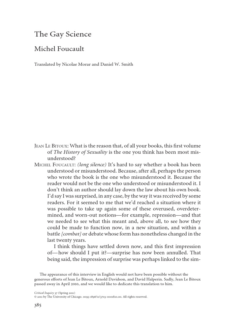 HALTA | PDF | Michel Foucault | Homosexuality