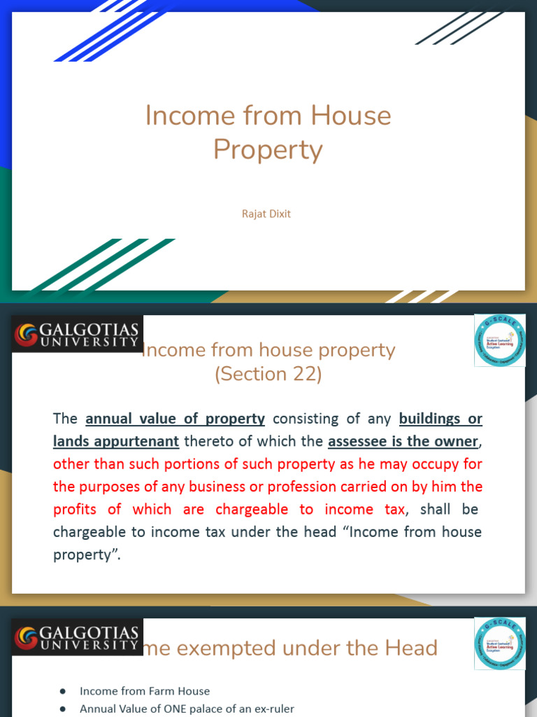 Income From House Property | PDF | Income | Tax Deduction
