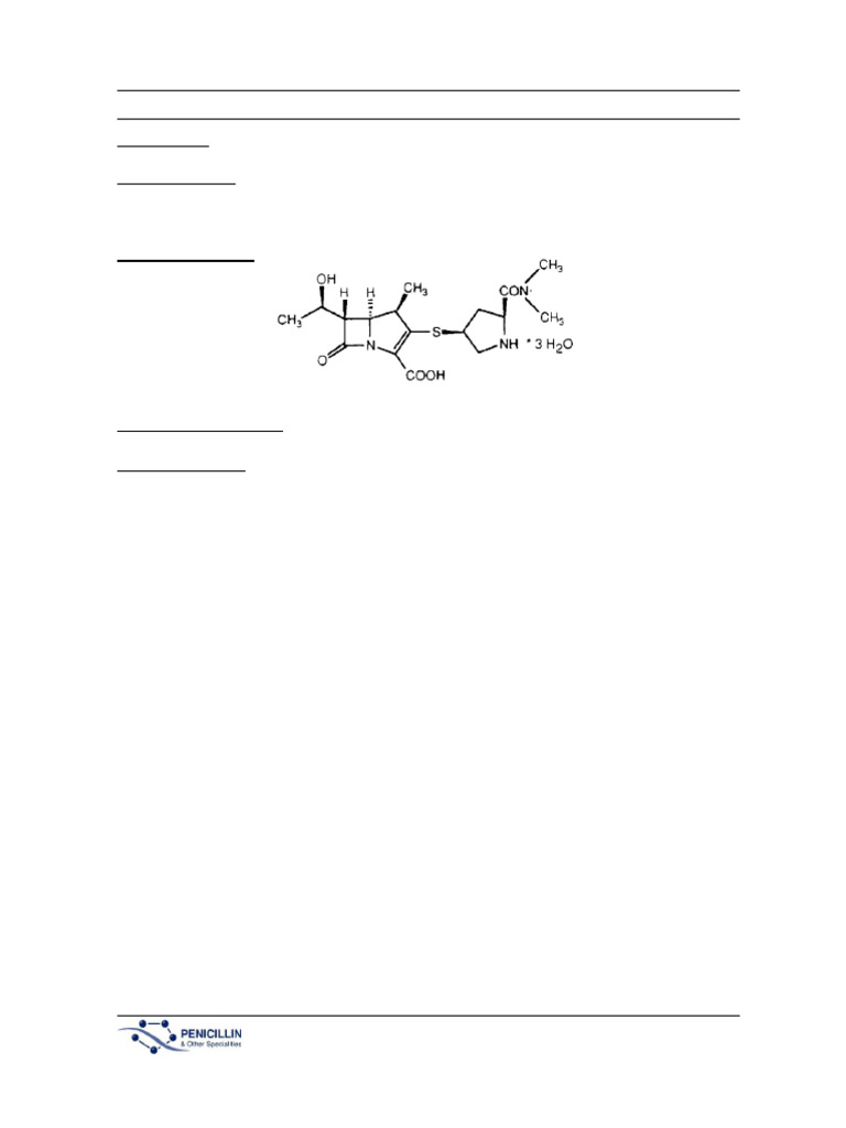 Penro Meropenem Monograph Final | PDF | Staphylococcus | Streptococcus