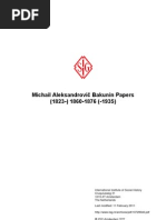 Michail Aleksandrovič Bakunin Papers (IISH Amsterdam, 2011)