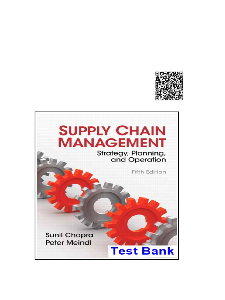 Supply Chain Management 5th Edition Chopra Test Bank | PDF | Demand ...