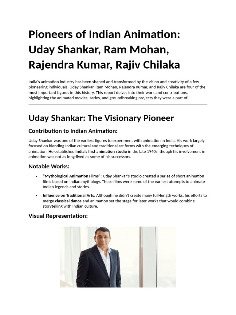 Pioneers of Indian Animation | PDF