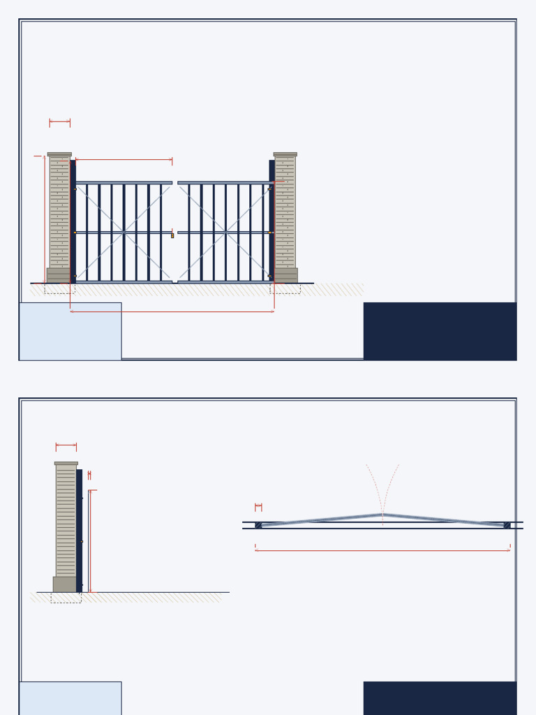 Kodul Village Gate Drawings | PDF | Column