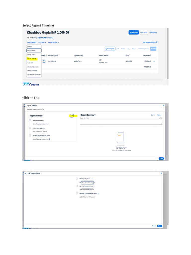 Adding Manager Under Concur Workflow | PDF